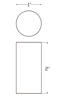 Cast Stone Column Drawing CL 12 S