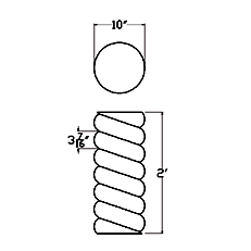 Cast Stone Column CL 10 Twist