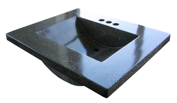 Cast Stone Rectangle Basin Sink Vanity Top