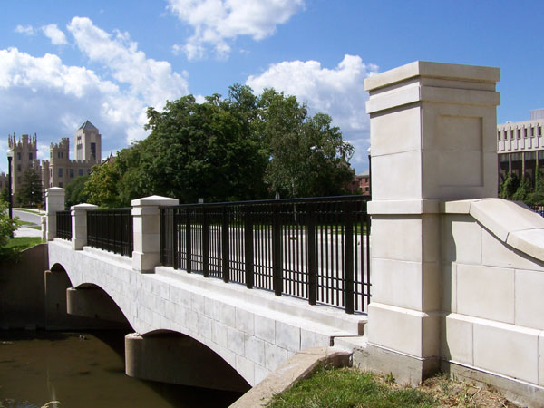 Bridge with Newel Posts