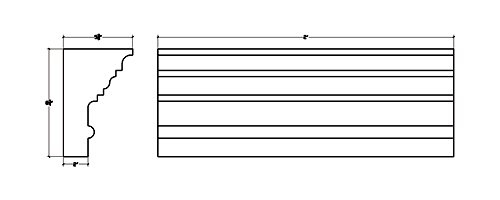 Cast Stone Cornice Drawing CR 330