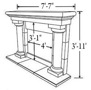 Cast Stone Fireplace Surround FP 401