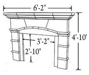 Cast Stone Fireplace Surround FP 425