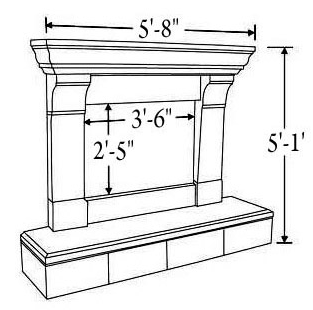 Cast Stone Fireplace Surround FP 450