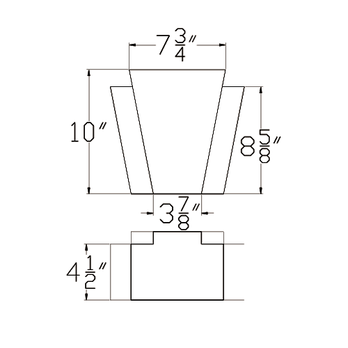 Cast Stone Keystone Drawing KS 110