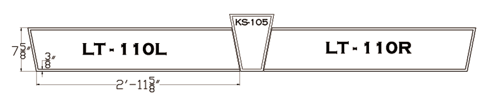 Cast Stone Lintel Drawing LT 110