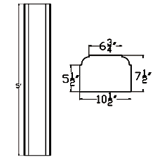 Cast Stone Baluster Rail BL 321