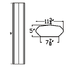 Cast Stone Baluster Rail BL 331