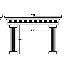 Cast Stone Fireplace Surround FP 115