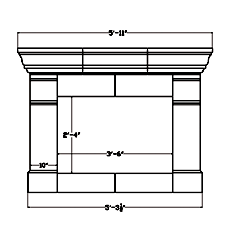 Cast Stone Fireplace Surround FP 450