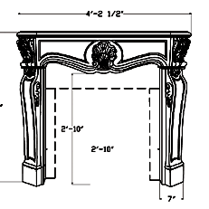 Cast Stone Fireplace Surround FP 575