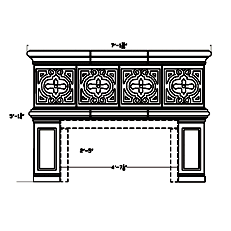 Cast Stone Fireplace Surround FP 725