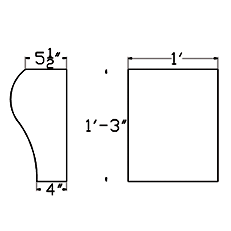 Cast Stone Fireplace Bracket FPB 105