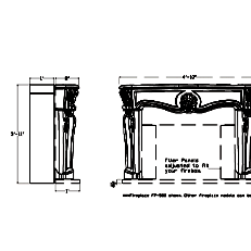 Cast Stone Fireplace Cabinet FPC 100