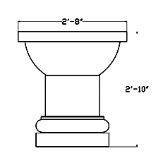 Cast Stone Fountain/Planter FT 1323-34