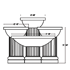 Cast Stone Fountain/Planter FT 4564