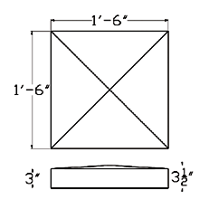 Cast Stone Pier Cap PC 64