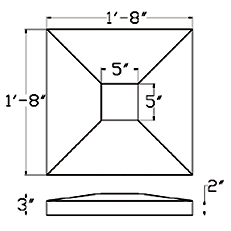 Cast Stone Pier Cap PC 80