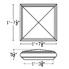 Cast Stone Pier Cap PC 306