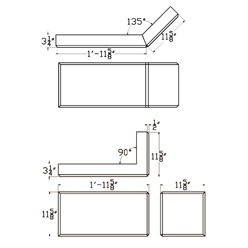 Cast Stone Block Drawing SK 105 with returns