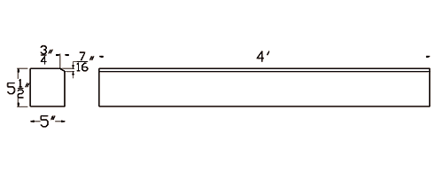 Cast Stone Watertable Drawing WT 532